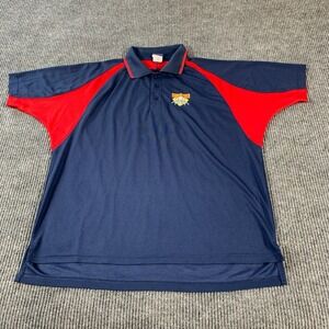 Cooperstown‎ Shirt Mens Large L Blue Golf Polo Embroidered Dreams Park Baseball